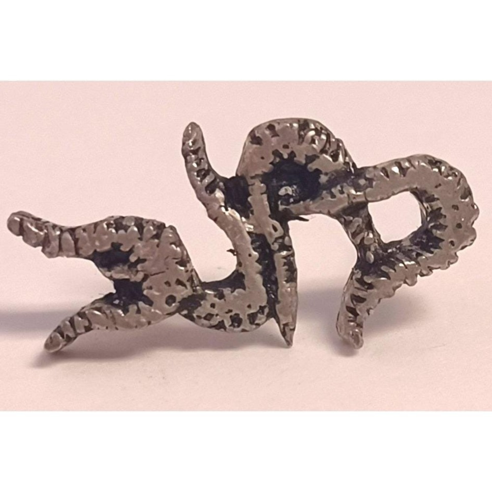 The Cure Vintage 1992 Wish Tour Pewter Snake Logo Band Promo Lapel Pin Brooch